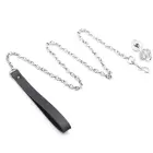 Smooth Metal Anal Plug with Chain Leash – 6.2 cm (2.4″) – 2.6 cm Diameter — Photo 1