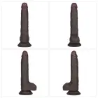 LoveToy Sliding Skin Pro II – dual-layer realistic silicone dong – black – 19 cm (7,5'') — Photo 16