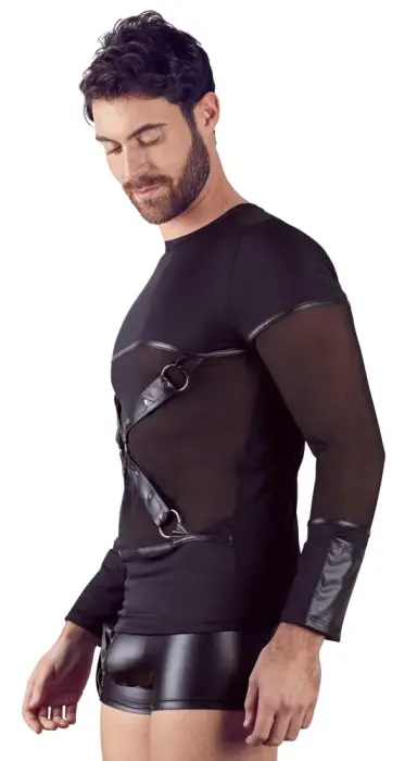 Vyriški marškiniai su krūtinės diržais – XL Photo