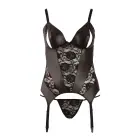 Strappy Cami Suspender Set with Open Cups – Black – 4XL — Photo 5