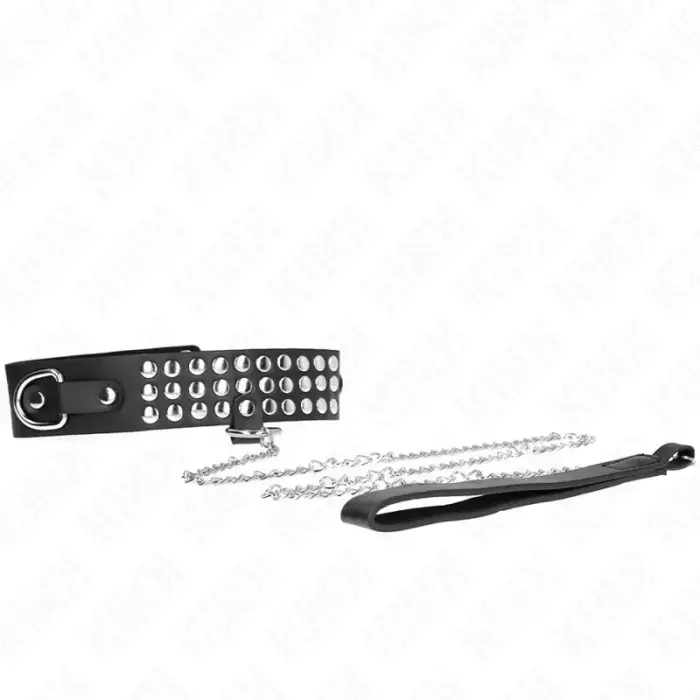 KINK регулируемый ошейник с блестящим ремешком 65 см чёрный 37-42 cm