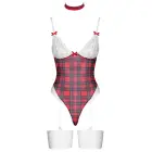 Cottelli LINGERIE боди в клетку с подвязками и чокером – L Фото num