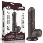 Sliding Skin Dual Layer Dong – 18 cm (7″) – Черный — Фото 1