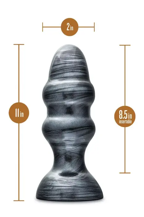 JET STEALTH CARBON METALLIC BLACK дилдо – 16.5 см (6.5″) – Черный Фото num