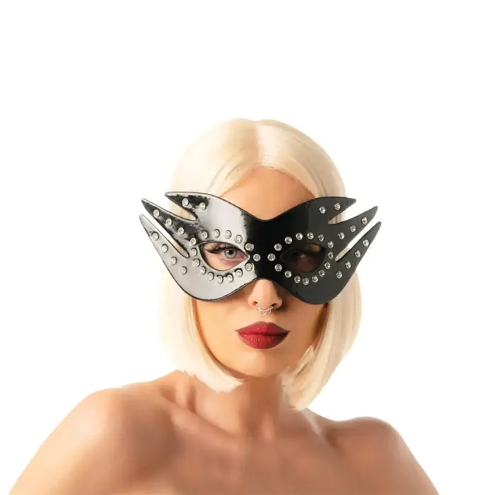 Fetish Fantasy маска из искусственной кожи с кристаллами