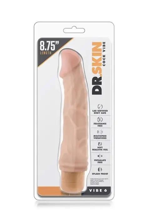 DR. SKIN VIBE 6 реалистичный вибратор – телесный