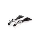 Playful Tassels spenelių spaustukai su kutais – juodi — Nuotrauka 3