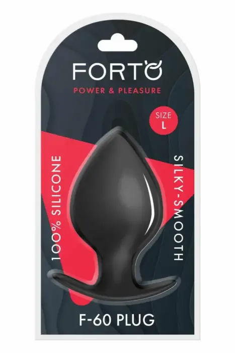 FORTO F-60 SPADE pīķa formas anālais spraudnis – L – Melns