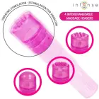 INTENSE Kurt Mini Massager Pink - 4 Interchangeable Heads, Compact Design — Foto 3