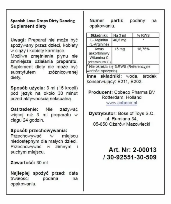 Spanish Love Drops Dirty Dancing stimulējoši pilieni – 30 ml Foto 3