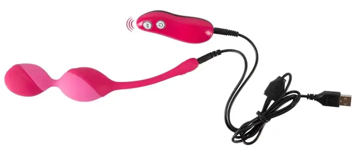 Sweet Smile Вибрирующий дуэт шариков для любви с дистанционным управлением Фото num