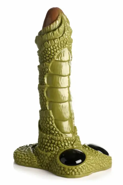 XR Brands Giant Scaly Swamp – гигантская дилдо-скульптура – зелёная – 90 см