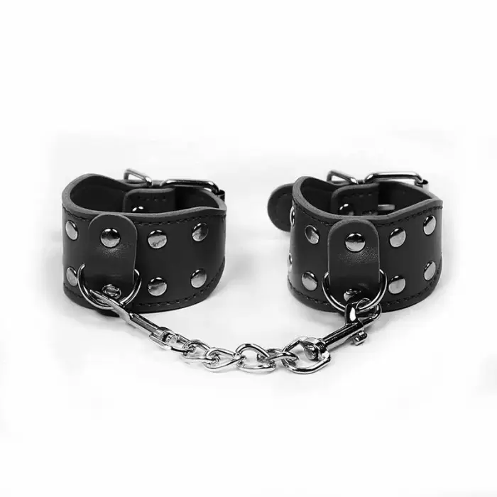 OHMAMA Fetish Mini фиксаторы для запястий – регулируемые PVC и металл – чёрные