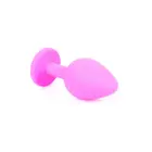 Plug-Jewellery Rozā anālais spraudnis ar gaiši zilu dimantu – 8 cm (3.1″) — Foto 3
