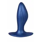 NMC 4.5 Inch Silicone Anal Plug – silicone plug with T-bar base – metallic blue – 11.4 cm — Photo 2