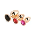 Jewellery Red Gold 3-Piece Anal Plug Set – 8.7 cm – Multicolored — Photo 2