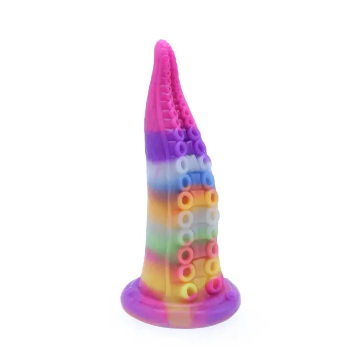 Kiotos Monstar Beast tumsā spīdošs dildo – 20.5 cm (8″) – Daudzkrāsains