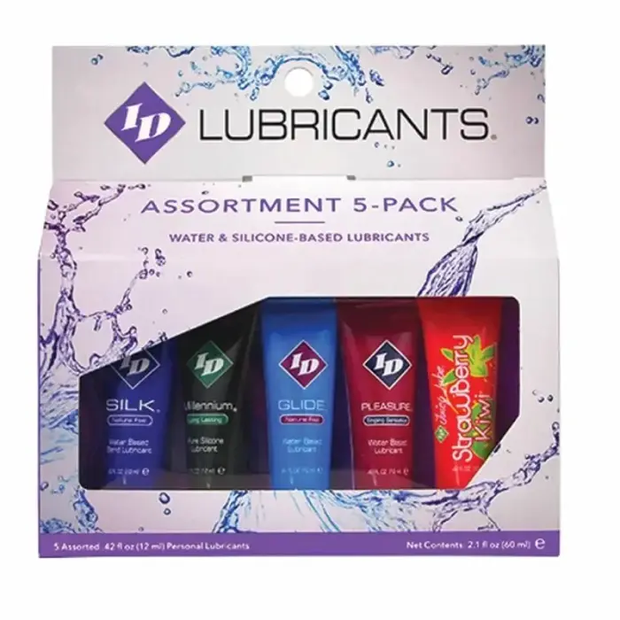 ID Juicy Lube dažādu garšu lubrikants uz ūdens bāzes tūbiņās 5x12 ml bez cukura