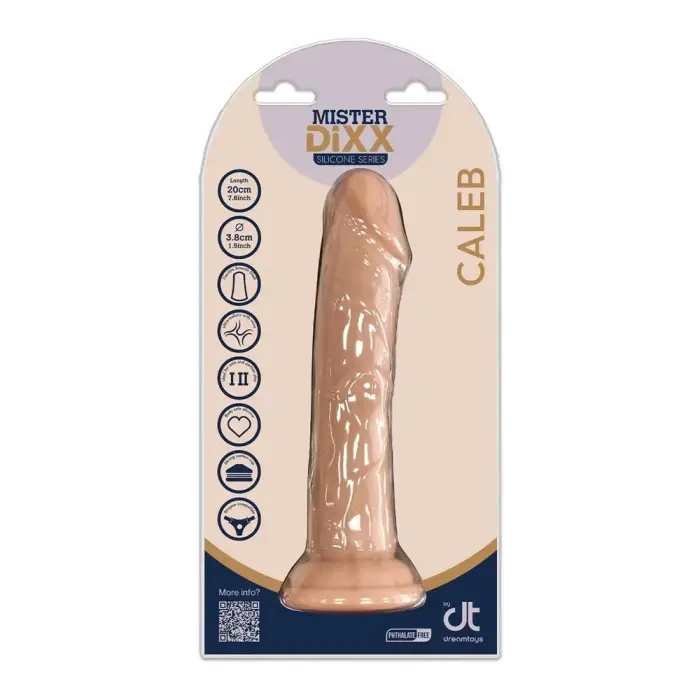 Mister Dixx Caleb – ultra-realistic silicone dildo with suction cup – 20 cm (7.8")