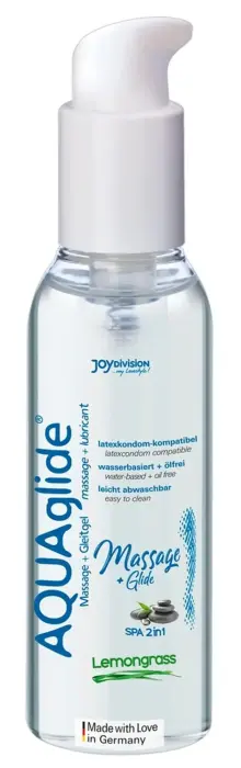 JOYDIVISION AQUAglide Massage & Glide Lubricant – Lemongrass – 200 ml