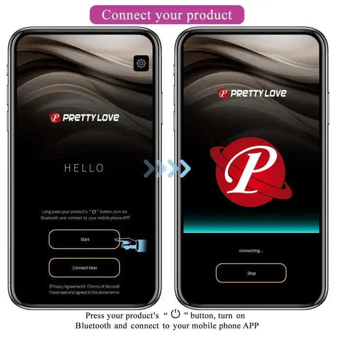 Pretty Love Klay vibrators ar kustību un APP vadību – rozā Foto 10