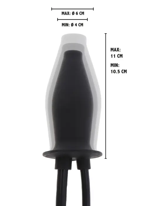 Hidden Desire Extreme pripučiamas sutepantis kištukas – 20 cm (8″) – Juodas Photo