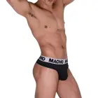 Macho MTG002 – vīriešu stringi ar dubultām aizmugures lencēm – melni – M — Foto 2