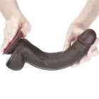 Sliding Skin kahekihiline dong – 23 cm (9″) – must — Foto 3