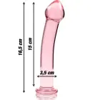 Ibiza Nebula Series Model 11 stikla dildo – 16 cm (6.3″) – rozā — Foto 3