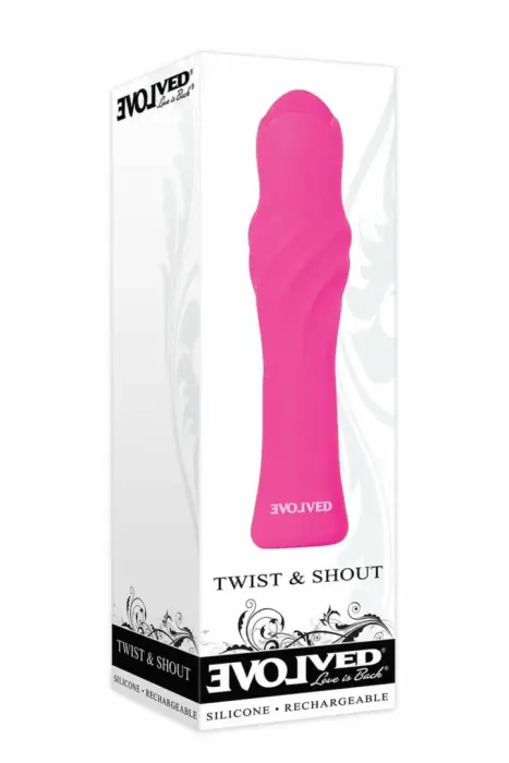 EVOLVED TWIST & SHOUT – гибкое силиконовое интимное устройство – розовое – 13 см