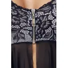 Cottelli LINGERIE Babydoll and Crotchless Thong Set – White/Black – XL — Photo 7