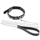 Fétish Tentation Spiked Collar with Leash – Black — Photo 2