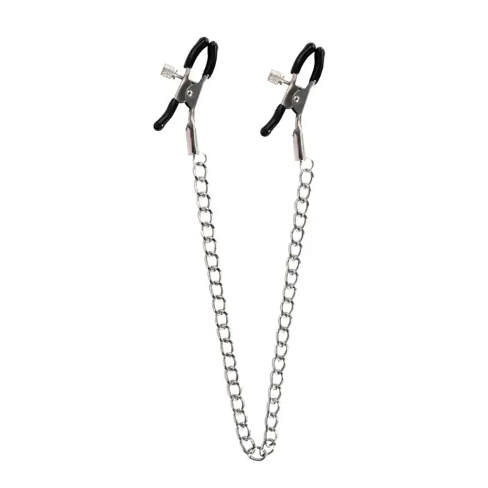 Nipple Clamps with Chain – Metal and Silicone