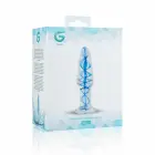 EasyToys Glass Plug No. 23 – stikla anālais aizbāznis ar zilu spirāli – M — Foto 5