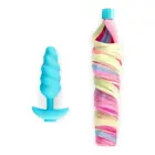 b-Vibe Unicorn Plug Vibrating Model with Removable Rainbow Tail – M – Multicolored — Photo 3