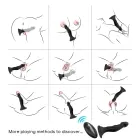 Optimus Black dildo – 18.5 cm – Melns Foto 5