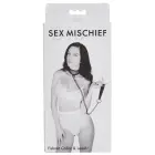 Sportsheets S&M Fishnet Adjustable Collar with Leash, 62 cm, Black — Photo 2