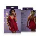 Christine Lieve Babydoll & Thong Set Red - Elegant Lace Design — Photo 6