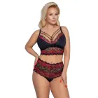 Cottelli CURVES apakšveļas komplekts – melns/sarkans – 4 XL — Foto 2
