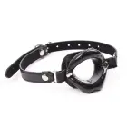 Black Faux Leather Panel Mouth Gag — Photo 4