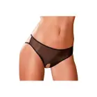 Dreamgirl – avatud jalgevahega bokseri-aluspüksid võre-tagaosaga – must – M/L — Foto 3