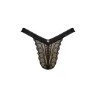 Obsessive Estiqua Panties with Lace and Silver Pendant – Black – M/L — Photo 3