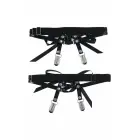 Sportsheets Sex and Mischief – lace-up faux leather garters – adjustable 46–66 cm – black — Photo 4
