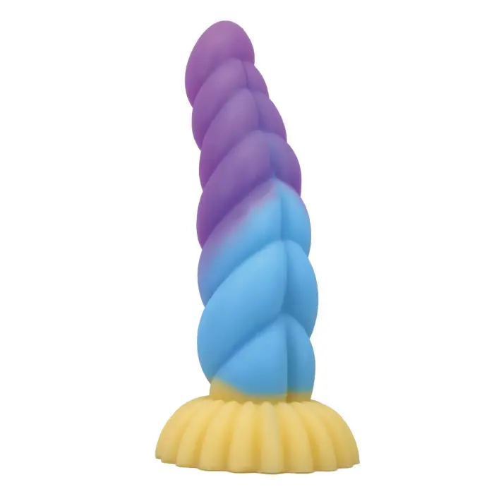 Power Monsters Unicorn Rippled Monster Dildo – 22 cm (8.6″) – Pink Photo