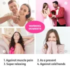 LoversPremium Hot Massage Heart XL reusable body warmer "I Love You" – red – 12 × 12 cm — Photo 4