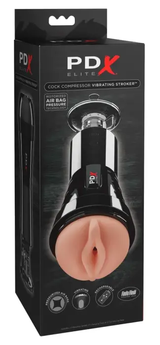 PDX Elite Cock Compressor Vibrator – Black