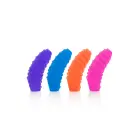 Silikona pirkstu virpuļi vibrators – daudzkrāsains Foto 1