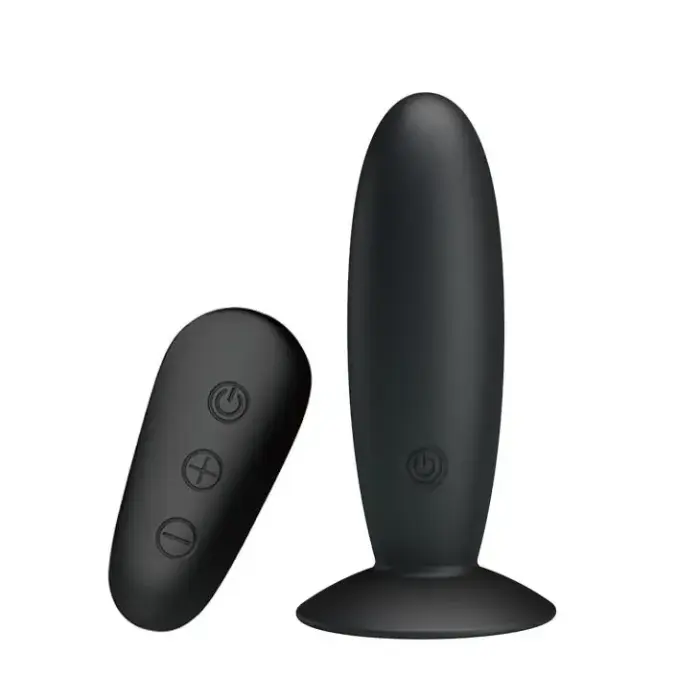 MR PLAY – Kaugjuhtimispuldiga vibreeriv anaaltapp – 12 cm (4.7″) – Must