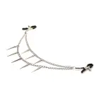 Daggers - Double Chain Nipple Clamps – Black and Silver — Photo 4