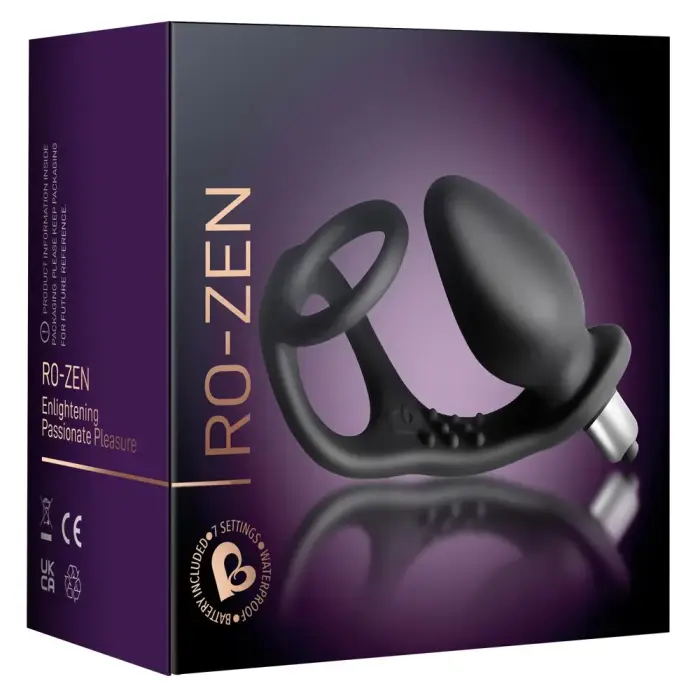 Rocks Off RO-ZEN Black Intimate System with Vibro-Plug, 7 Modes